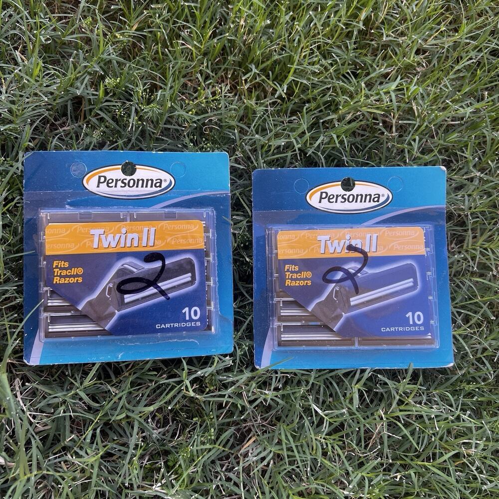 (2) Personna Twin II Razor Blades Fits TracII Razors 10 Cartridges/each NEW RARE
